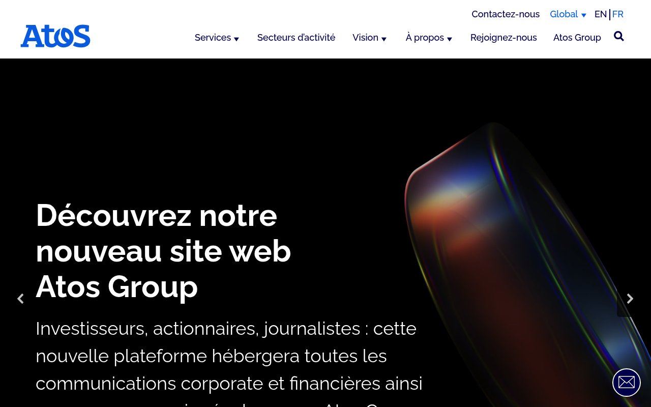 Apercu du site Atos (Eviden)