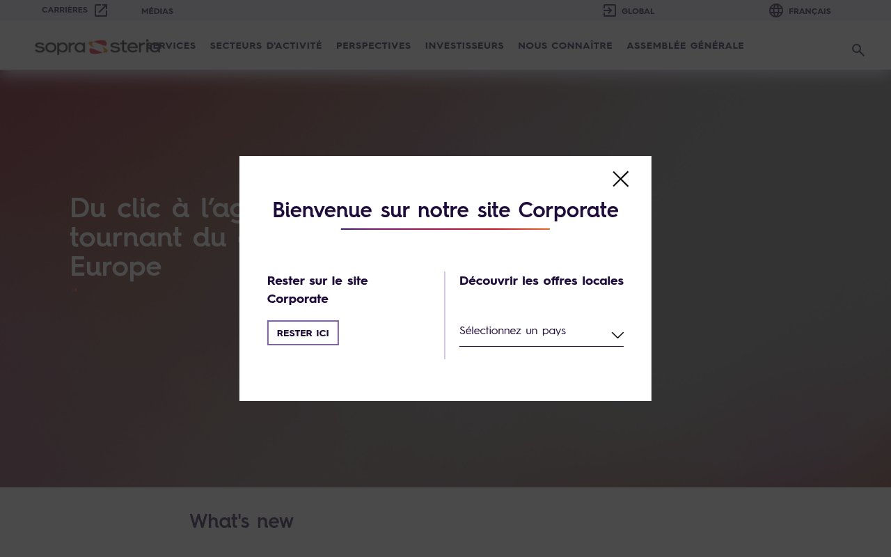 Apercu du site Sopra Steria