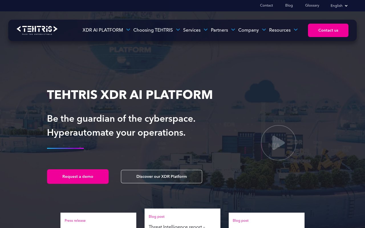 Apercu du site Tehtris